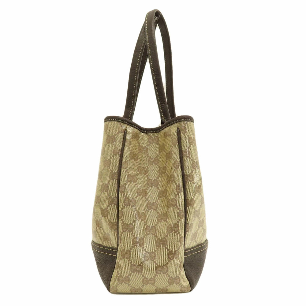 GUCCI GG Crystal Tote Bag Beige Brown Leather - Picture 3 of 11
